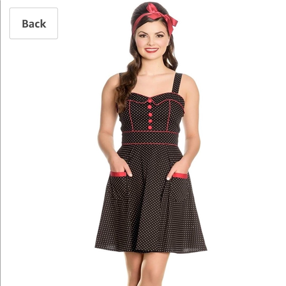 Short polka dot dress from Hell Bunny.
